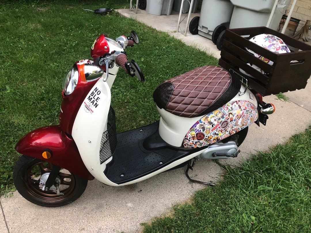 Honda Metropolitan 2002 - 2025  Handmade Whiskey Brown Diamond Seat Cover
