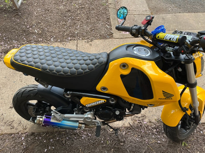 Honda Grom Seat Cover MSX125 HEXAGON Honeycomb - Handmade